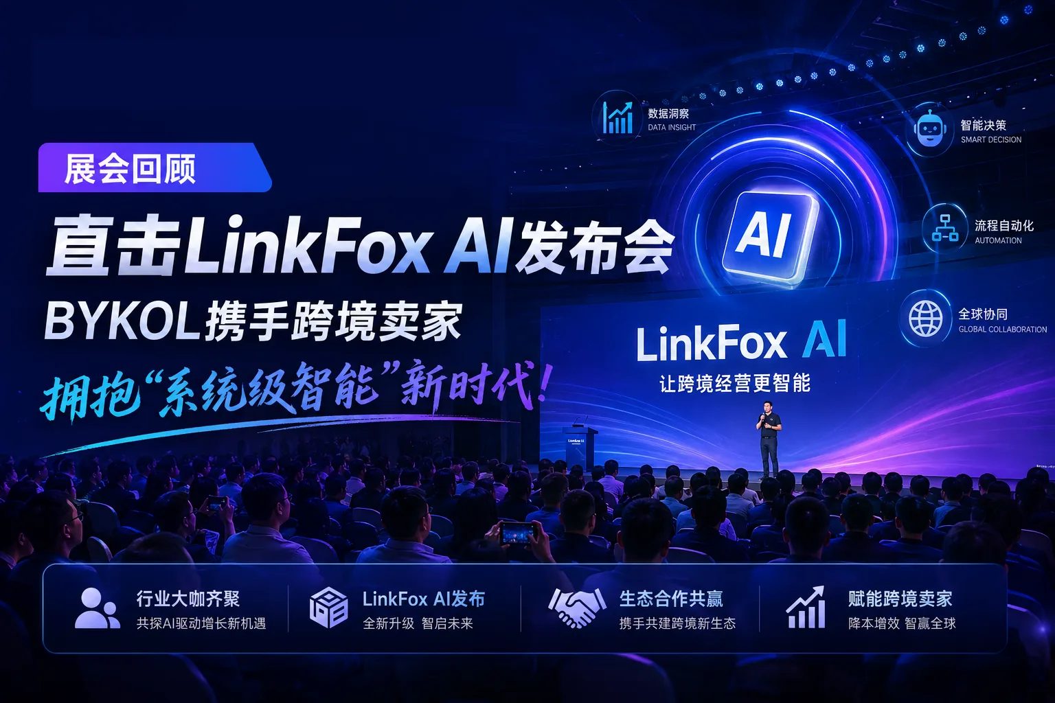 展会回顾 | 直击LinkFox AI发布会，KOLRAY携手跨境卖家拥抱“系统级智能”新时代！