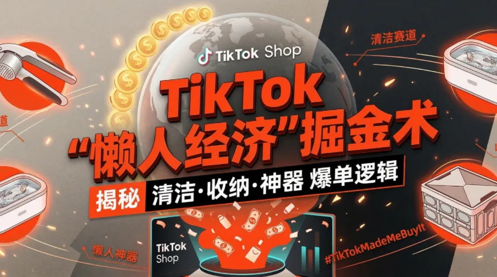 TikTok上的“懒人经济”掘金术：揭秘清洁、收纳与神器赛道的爆单逻辑